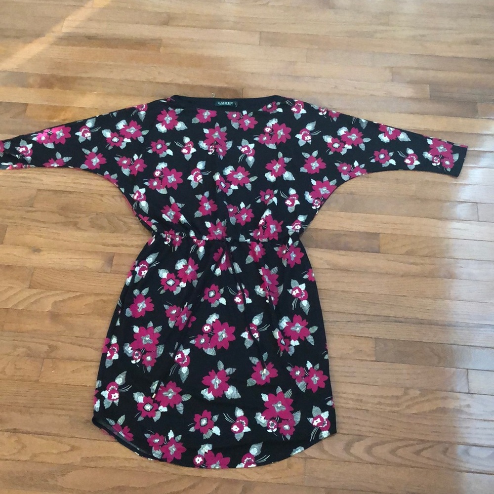Black flower dress.